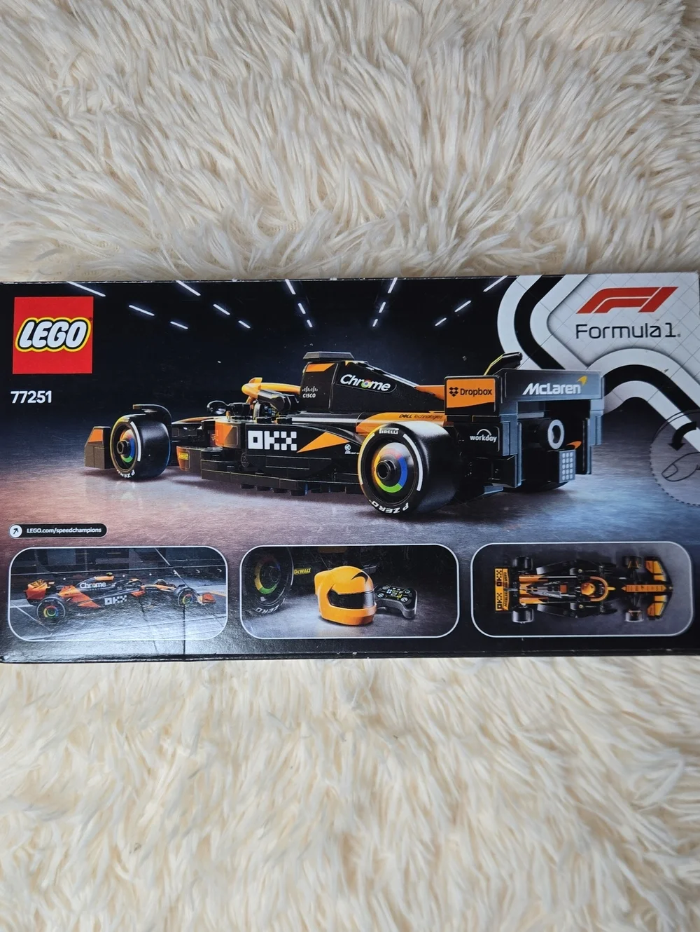 NEW LEGO Speed Champions McLaren Formula 1 Black & Orange Race Car
